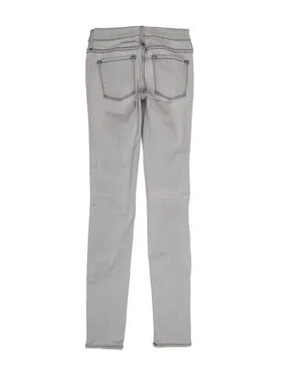 Pre-owned Frame Mid-rise Skinny Leg Jeans In Gray
