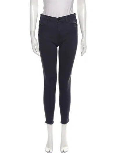 Pre-owned Frame Mid-rise Skinny Leg Jeans In Gray