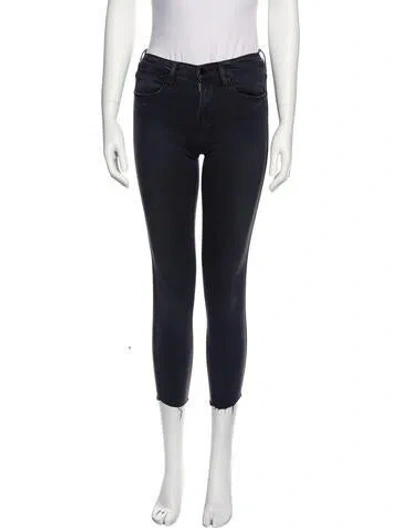 Pre-owned Frame Mid-rise Skinny Leg Jeans In Gray