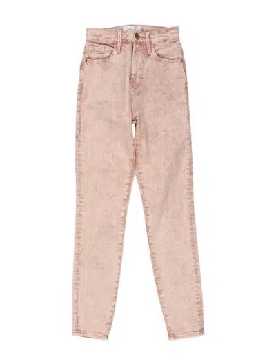 Pre-owned Frame Mid-rise Skinny Leg Jeans In Neutral