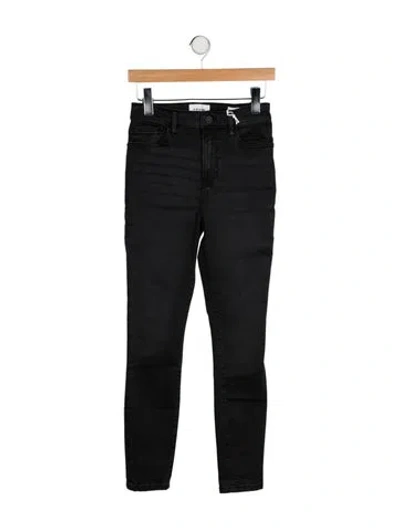 Pre-owned Frame Mid-rise Skinny Leg Jeans W/ Tags In Black