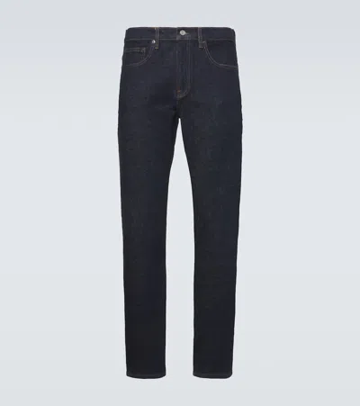 Frame Mid-rise Straight Jeans In Black