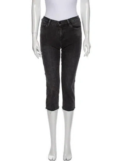 Pre-owned Frame Mid-rise Straight Leg Jeans In Gray