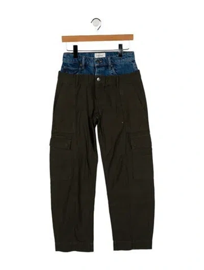 Pre-owned Frame Mid-rise Straight Leg Jeans In Green