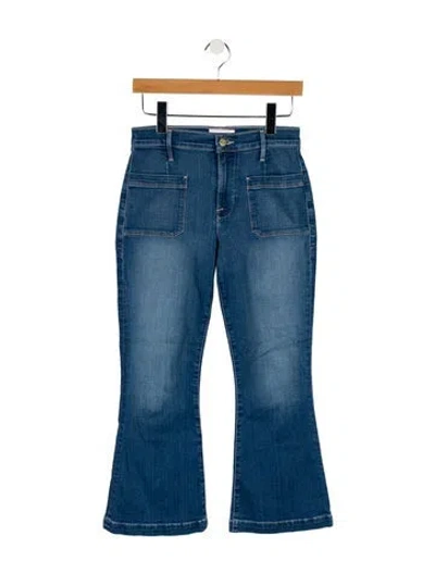 Pre-owned Frame Mid-rise Wide Leg Jeans In Blue