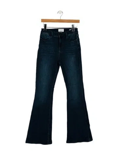 Pre-owned Frame Mid-rise Wide Leg Jeans In Blue