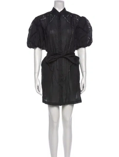 Pre-owned Frame Mini Dress In Black