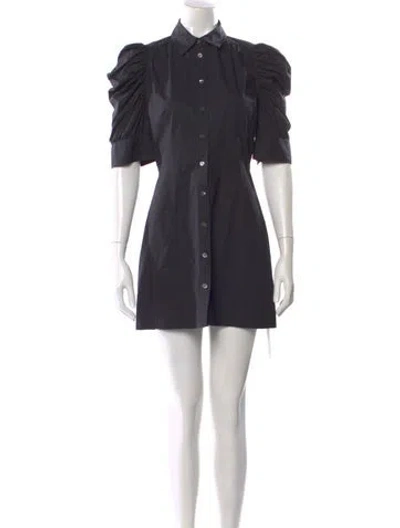 Pre-owned Frame Mini Dress In Black