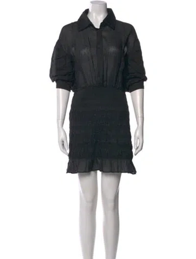 Pre-owned Frame Mini Dress In Black