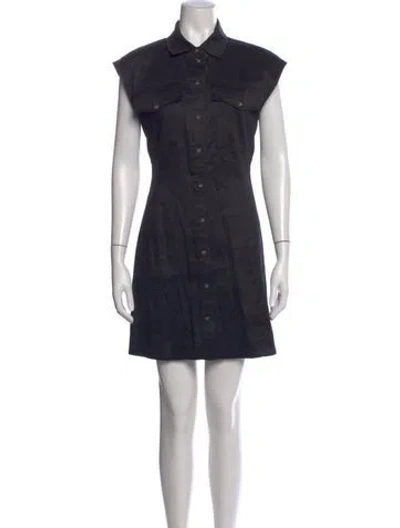 Pre-owned Frame Mini Dress In Black