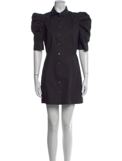 Pre-owned Frame Mini Dress In Black