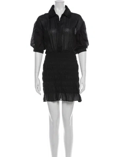 Pre-owned Frame Mini Dress In Black