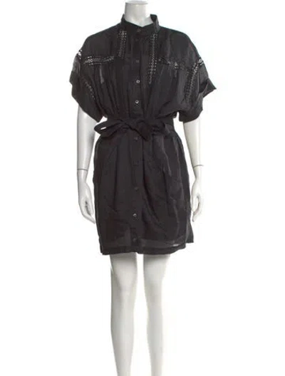 Pre-owned Frame Mini Dress In Black