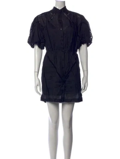 Pre-owned Frame Mini Dress In Black