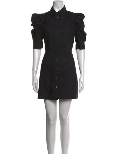 Pre-owned Frame Mini Dress In Black