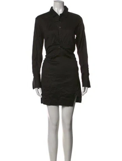 Pre-owned Frame Mini Dress In Black