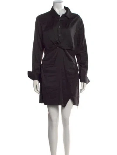 Pre-owned Frame Mini Dress In Black