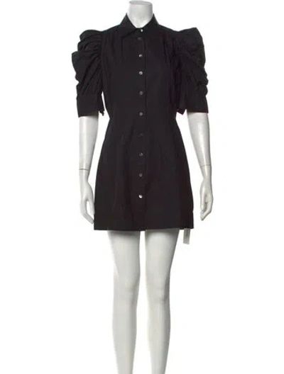 Pre-owned Frame Mini Dress In Black