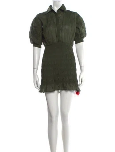 Pre-owned Frame Mini Dress In Black