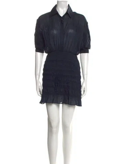 Pre-owned Frame Mini Dress In Blue