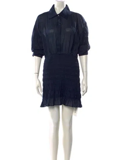 Pre-owned Frame Mini Dress In Blue