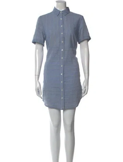 Pre-owned Frame Mini Dress In Blue