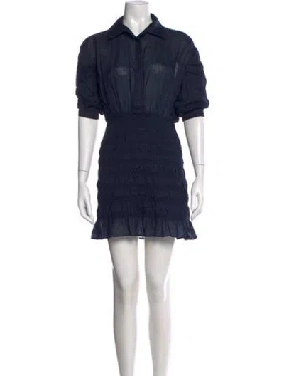 Pre-owned Frame Mini Dress In Blue