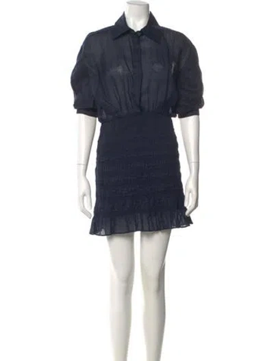 Pre-owned Frame Mini Dress In Blue