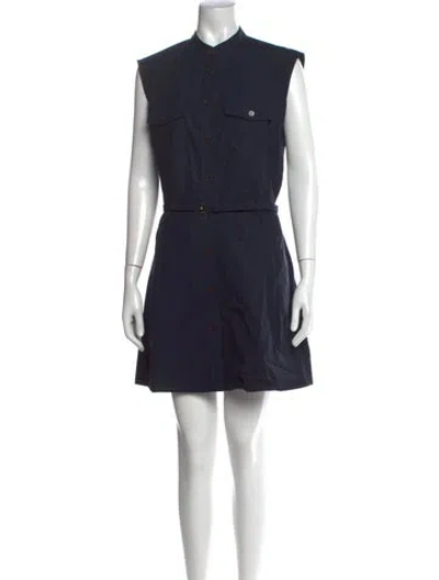 Pre-owned Frame Mini Dress In Blue