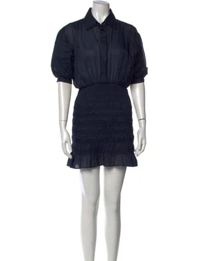 Pre-owned Frame Mini Dress In Blue