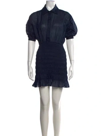 Pre-owned Frame Mini Dress In Blue