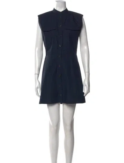 Pre-owned Frame Mini Dress In Blue