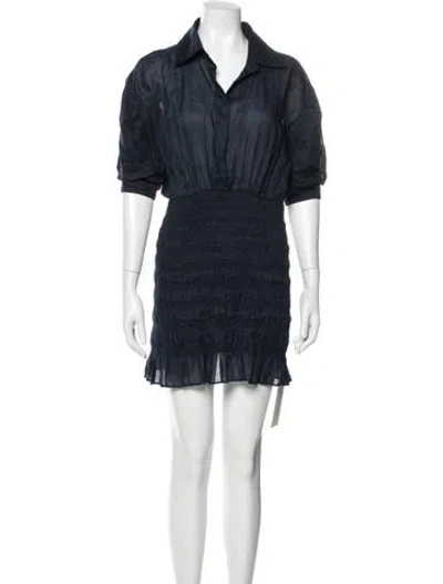 Pre-owned Frame Mini Dress In Blue