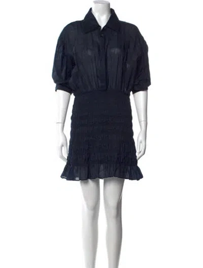 Pre-owned Frame Mini Dress In Blue