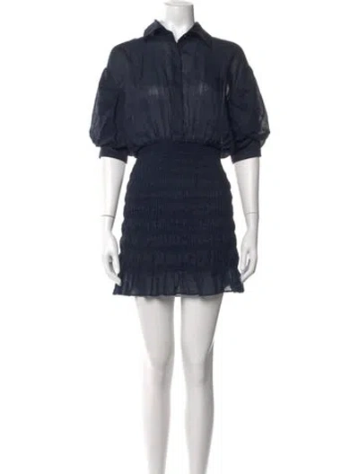 Pre-owned Frame Mini Dress In Blue