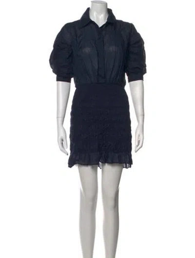 Pre-owned Frame Mini Dress In Blue