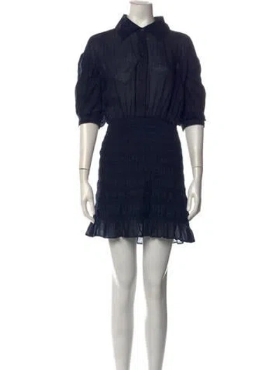 Pre-owned Frame Mini Dress In Blue