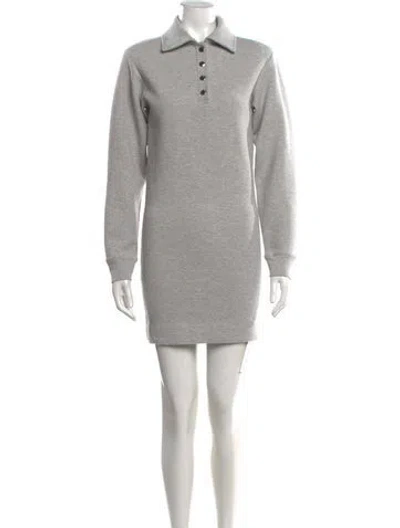 Pre-owned Frame Mini Dress In Gray