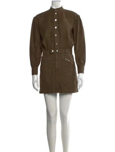 Pre-owned Frame Mini Dress In Green