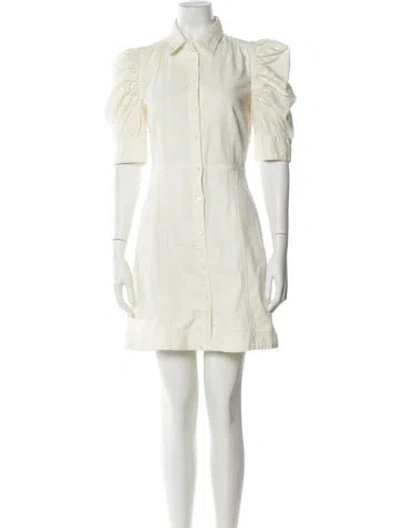 Pre-owned Frame Mini Dress In Neutral