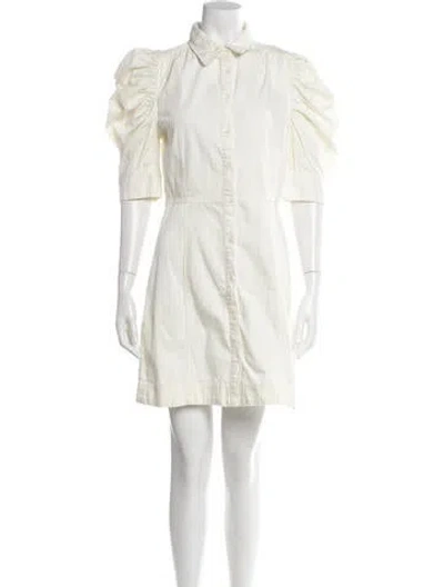 Pre-owned Frame Mini Dress In Neutral