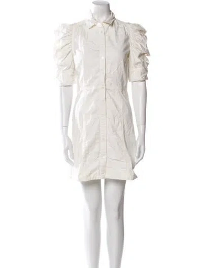Pre-owned Frame Mini Dress In Neutral