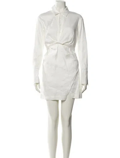 Pre-owned Frame Mini Dress In Neutral