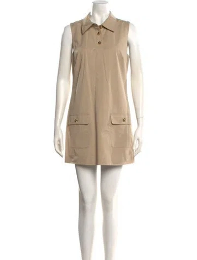 Pre-owned Frame Mini Dress In Neutral