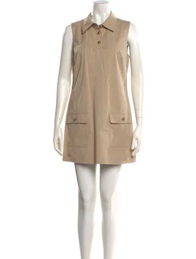 Pre-owned Frame Mini Dress In Neutral