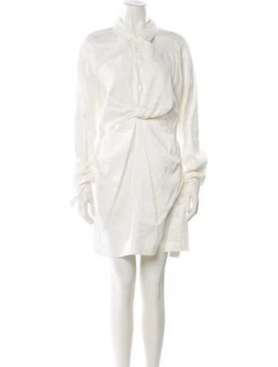 Pre-owned Frame Mini Dress In Neutral