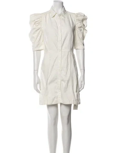 Pre-owned Frame Mini Dress In Neutral