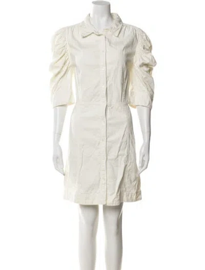 Pre-owned Frame Mini Dress In Neutral