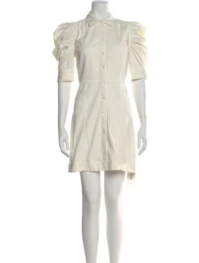 Pre-owned Frame Mini Dress In Neutral
