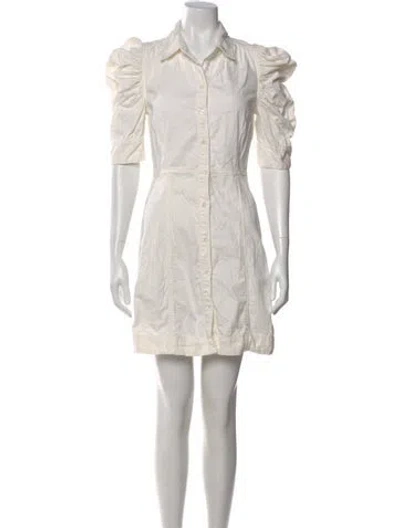 Pre-owned Frame Mini Dress In Neutral